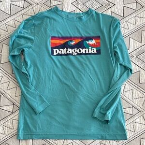 Patagonia Aqua Blue Long Sleeve Shirt XL (14)